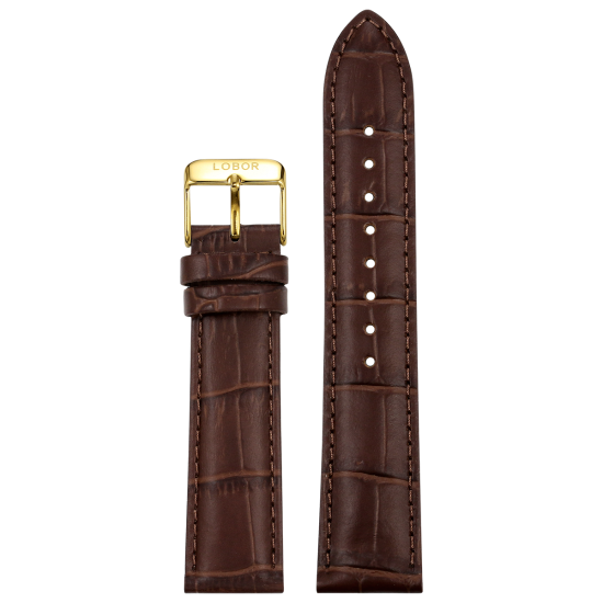 DYNASTY BROWN STRAP 20MM(GOLD)