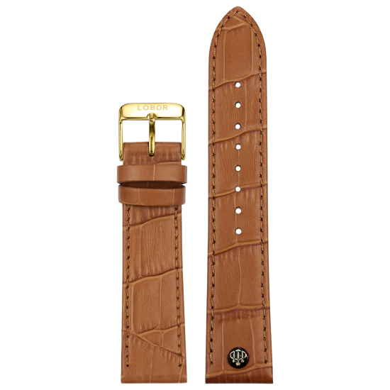BROWN STRAP 22MM(GOLD)