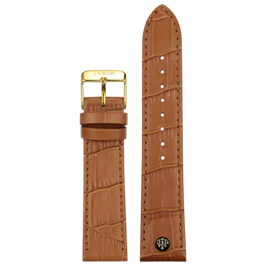 BROWN STRAP 22MM(GOLD)