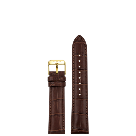 DYNASTY BROWN STRAP 16MM(GOLD)