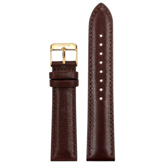 BROWN STRAP 20MM(GOLD)No pattern