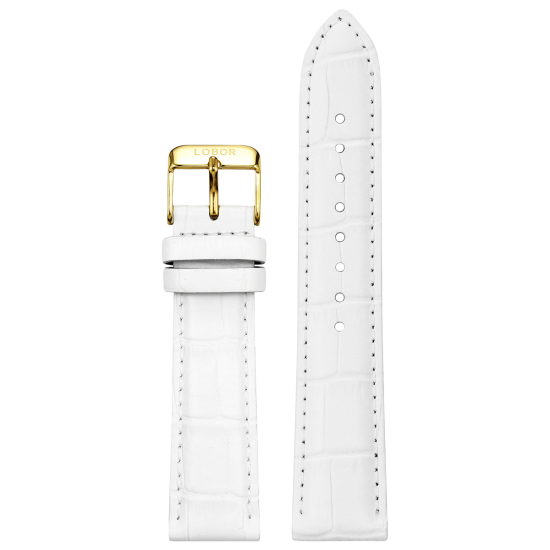 DYNASTY WHITE STRAP 20MM(GOLD)