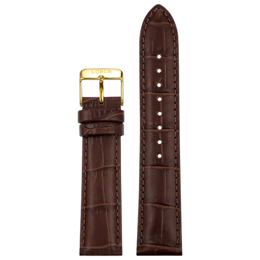 DYNASTY BROWN STRAP 20MM(GOLD)