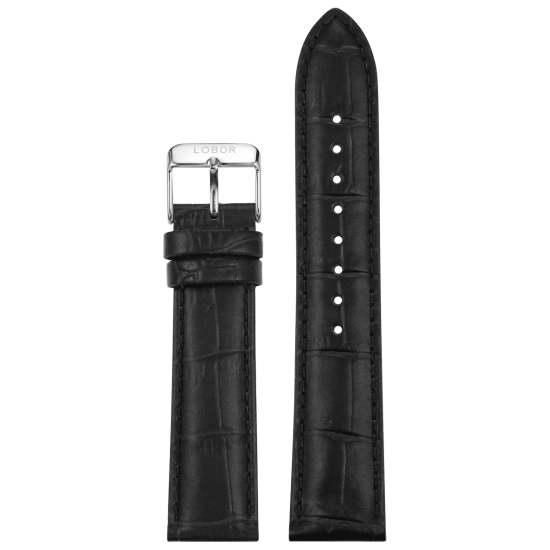 DYNASTY BLACK STRAP 20MM(SILVER)