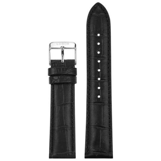 DYNASTY BLACK STRAP 20MM(SILVER)